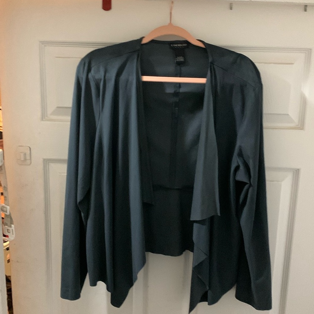 Lane Bryant Faux suede flowy blazer